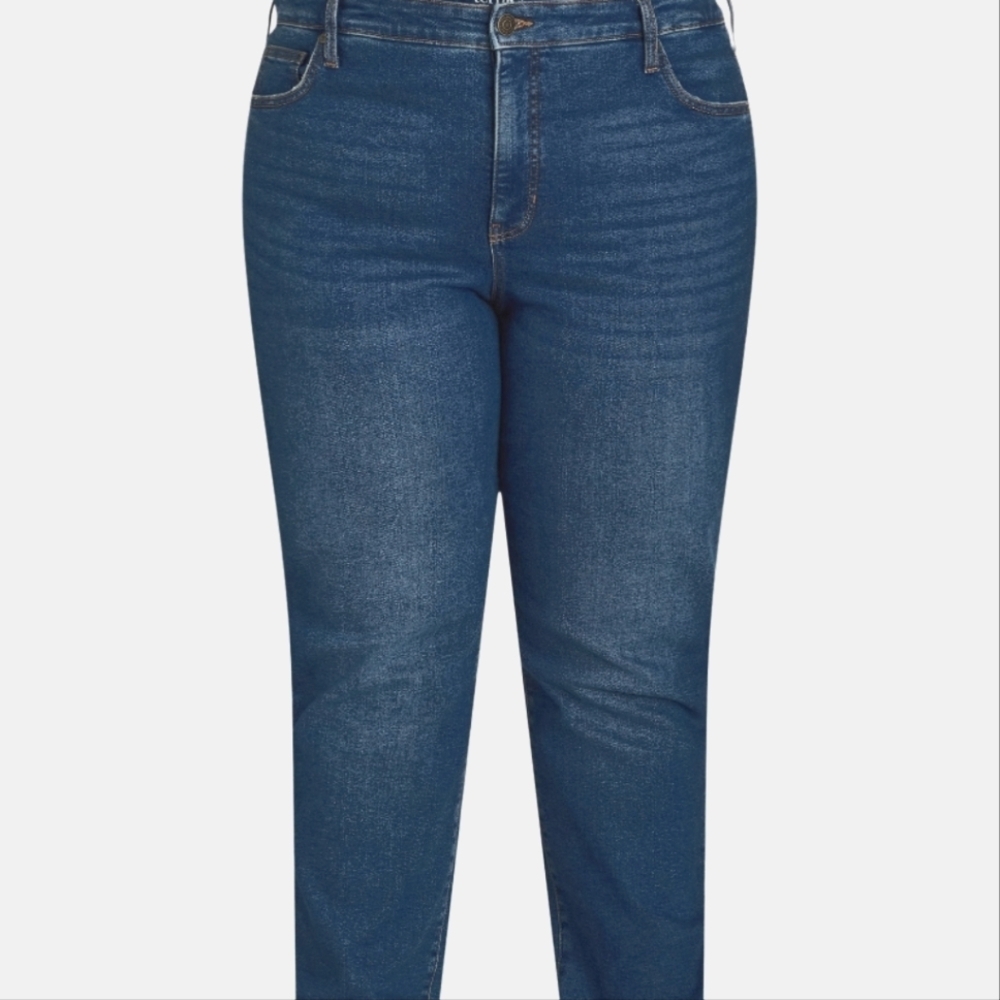 Time and Tru Wimens Plus Size  Mid-Rise Straight Leg Jeans Size XL (16/18)